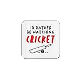 The Victorian Printing Co - I'd Rather Be Watching Cricket - Single Coaster