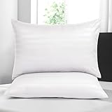 Moonlight Bedding Pillow cases 2 pack - White Stripe 50x75cm Luxury Pillowcase 100% Microfiber Hotel Quality Pillow Cover - Super Soft and Breathable Pillow Case