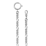Pocket Watch Chain 5 mm Figaro P49, silver, Classic