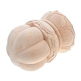 SHINEOFI Wooden Bed Posts and Decorative Finial Caps Handmade Carved Lotus Base 8x6cm Victorian Porch Post Toppers for DIY Crafts and Furniture Embellishments