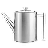 Bredemeijer 3151MS Teapot Cylindre 1,2L, Satin Finish, Stainless Steel, Silver, 19.2 cm*189.0 mm*18.6 cm