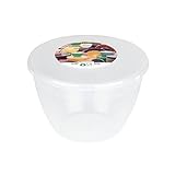 Just Pudding Basins 1 Pint Pudding Basin and Lid Pack of 4 Clear Medium Size Food Safe Christmas Pudding Bowls, Steaming Basin, 570ml, Dishwasher, Freezer, and Microwave Safe