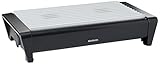 Brabantia 477140 Food Warmer, 2 Burner - Matt Black with Grey Grill, 40 x 20 x 10 cm