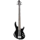 Cort Action Bass V Plus 5 String Bass Guitar. Gloss Black