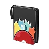 Qurzou Card Binder Holder 4-Pocket 440 Pockets with 55 Removable Sheets Included fits 440 Trading Cards for Card Collector Album Book with Zipper Carrying Case (black)
