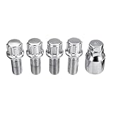 Alloy Wheel Nuts Compatible With RS4 RS5 RS6 R8 For TT TTS TTRS 5pcs Steel Wheel Lock Bolts M14 X 1.5mm Locking Radius Lug Nuts Alloy Fasteners