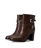 Lauren Ralph Lauren Women's Collins Calfskin Bootie Heel, Dark Hickory, 5 UK