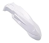 Motorbike Front Mudguard Fender for Supermoto, Motocross, Trail Bike and Off-Road Adventure Bikes | Ideal Motorcycle Splashguard to fit various Honda Kawasaki Suzuki Kawasaki KTM Models | White