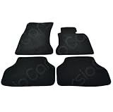 Carsio Carpet Car Mats For BMW E60 5 Series 01 10 Auto 4 Piece Set Tailored Fit Floor Mat Complete Accessory Black Custom Fitted - All Weather, Anti-Slip Backing & Black Trim