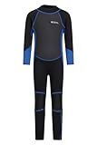 Mountain Warehouse Kids Full Wetsuit - 2.5mm Thickness, UPF50+ Sun Protection, Neoprene Children's Wetsuit, Flat Seams & Easy Glide Zip - Charcoal 7-8 Years