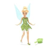 Disney Store Official Tinker Bell Classic Doll, Peter Pan, 25cm/10”, Fully Poseable Disney Fairy Doll in an Elegant Outfit and Detailed Wings, Includes Toy Hair Brush - Ages 3+