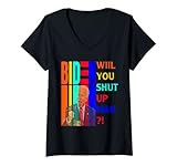 Womens will you just shut up man V-Neck T-Shirt