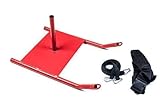 Agility Strength Training Fitness Speed Sled With Padded Shoulder Harness, Red, One Size
