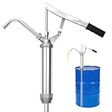 ohbien Oil Barrel Pump, Telescopic Lever Action Barrel Pump Self Priming Rotary Hand Oil Pump Diesel Fuel Lever Barrel Drum Syphon Transfer Drum Pump Fits 15 to 55 Gallon Drums