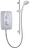 Mira Sprint White 4-Spray Pattern Gloss Electric Shower (Dep: 107mm H: 329mm W: 225mm, 3.25kg), 9.5kW