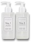 2x Hotel - Collection - Aldi | No. 1 Lime, Basil & Mandarin & No. 3 Pomegranate | Luxury Hand & Body Wash | 250mL Each