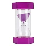Sand Timer, Portable 10mins Children Minutes Timer Large for Kids Office Classroom Kitchen Games Toothbrush Timer Clock Gift, 2.6x5in Purple