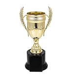 BESPORTBLE Gold Award Trophy, 9inch Plastic Gold Trophy Cup Golden Trophy Cup Winner Trophy for Sports Events, Competitions, Classroom School Rewards and Party Favors