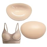 POMAMZ Adhesive Bra Pads Push Up Inserts - Silicone Breast Enhancers for Women, Lightweight & Reusable Nude Colored Sticky Bra Pads (1 Pair)