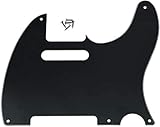 Dopro 5 Hole Vintage Tele Guitar Pickguard Scratch Plate for USA/Mexican FD Telecaster Black 3 Ply