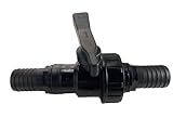 Pond Pump/Filter/Waterfall/Water Feature -Full Flow Valve + hosetails for 25mm (1") Hose Ideal to Set Flow Control or Turn on/Off,Removable Handle