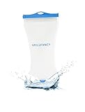 Grillfancy Water Bag 2L Durable TPU Material, BPA & PVC Free Squeeze Pouch, Collapsible Hydration Canteens for Camping Hiking Cycling Fishing or Traveling Suitable for Sawyer Squeeze Water Filter