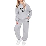 Tracksuit Set Kids Girls Long Sleeve Pullover Sweatshirt: Joggers and Hoodie Set Girls 2 Piece Outfit Long Sleeve Boys Y2K Activewear Back to School Activewear Tracksuit Kids