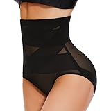 SIMIYA Shapewear for Women Tummy Control, High Waisted Shapewear Tummy Control Knickers, Seamless Slimming Underwear Women Black