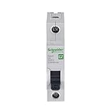 Schneider Electric Easy9 - MCB Miniature Circuit Breaker, 1 Pole, Type C, 6kA Breaking Capacity, White, 6A, 230V, EZ9F66106