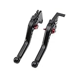 Eofooq Clutch Lever Rear Front Brake Levers for Piaggio NRG Power DD for Medley 125 Gilera Runner 200 Motorcycle Accessories Adjustable Short Handles(Black)