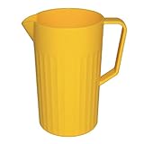 Olympia CE278 Kristallon Yellow Polycarbonate Plastic Jug 1.4 Litre (49 1/4 ounce) - Reusable and Virtually Unbreakable