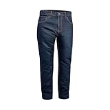 GREAT BIKERS GEAR - Men Engineered Protective Jeans Aramid Lining Motorcycle Biker Trousers Reinforced Protection Lining, Knee and Hip Armours Protector Dark Blue