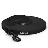 Loutep Waterproof Dog Leash 5ft, 10ft, 16ft, 30ft, 50ft PVC Recall Long Line Dog Leash Beach Swimming Tracking Training Dogs Lead for Pet, Medium and Large Dogs