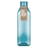 Sistema Square Water Bottle | 1L | Leakproof Kids Water Bottles | Teal Stone | 1 Count