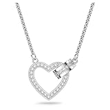 Swarovski womens Lovely Necklace Rhodium shiny Crystal, Lovely Necklace, White crystal, One Size