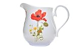 Bone China 1 Pint Milk JUG-Wild Poppy- Kirsty Jayne China- Hand Decorated in The Potteries, Staffordshire, England.