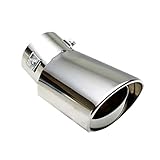 Car Exhaust Muffler Universal Car Exhaust Muffler Tip Round Stainless Steel For PEUGEOT 206 1998 2000 207 2006 2007 307 106(Bending)