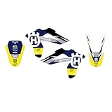 Blackbird Dream 4 Graphic Stickers Kit Compatible with Husqvarna Cr 125 / Wr 125/250 / 300 Yellow Blue