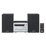 Panasonic SC-PM250EB-S Micro Hi-Fi Compact Stereo System with CD Player, FM Radio, USB & Bluetooth, 20W Speakers, Rich Bass & Clear Sound, Silver