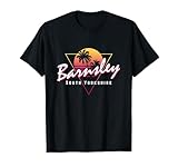 Barnsley South Yorkshire 80s Retro Graphic Sunset T-Shirt