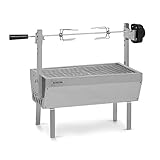 Klarstein 2-in-1 Electric Rotisserie & BBQ Grill, Mini Portable Pig Barbeque with 4 Wheels, Outdoor Spit Roast with 2 Stainless Steel Grates