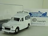 MORRIS MINOR 1000 MODEL VAN CAR TIMES NEWSPAPER 1:43 CORGI CLASSIC + CASE K8