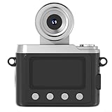 ZAMETTER Retro CCD Cameras 10x8x6cm Portable Mini Retro CCD Digital Camera Flip Selfie Screen Vintage Style Retro CCD Digital Cameras for Travel Campus Photography(Black)