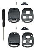 Unifizz Key Fob Case Shell Replacement for Lexus ES GS GX is LS LX RX SC ES300 ES330 GX470 LX470 IS300 IS330 RX300 RX330 RX350 RX400h Keyless Entry Key Fob Cover Housing (Pack 2)