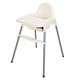 Mutiwill Adjustable 3-in-1 Baby Highchair - White Infant High Feeding Seat Converts to Toddler Table Chair