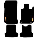 Carsio Carpet Car Mats For Mercedes C Class Coupe (Auto) 2011-2015 Made in Germany logo Tailored Fit Floor Mat Complete Accessory Custom Fitted - All Weather, Anti-Slip Backing & Black Trim
