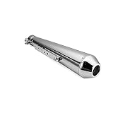 Exhaust Muffler Pipe For Hon&da CG125 GN125 CB400SS SR400 EN125 XL883 1200 For Cafe For Racer Retro Motorcycle Exhaust Muffler Pipe Modified Tail System(Silver)