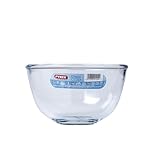 Pyrex Classic Round Glass Bowl Ovenproof and Microwave Safe 1.0 Litre Transparent (Pack of 2)