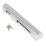 Hacbop 30cm Steel Boat Marine Outboard Marine Motor Lock with Keys for Boat, Fishing Boat,Speedboat, Silver