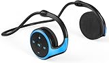 SUJAHHUJIQ Behind The Head Headphones, Bluetooth 5.0 Headphones Wrap Around Head, Lightweight Small Foldable Wireless Sports Sweatproof Headset with Microphone, TF Card Slot